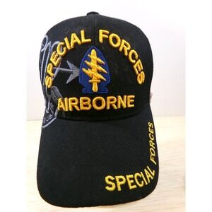 US Warriors Cap Hat Military Official Head Gear Special Forces‎ Airborne Black